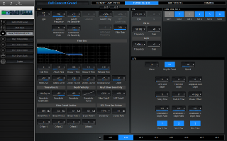 Click to display the Yamaha Motif XS Rack Voice - Filter / EQ / LFO Editor