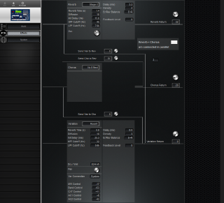 Click to display the Yamaha RM1x Effects Editor