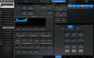 Click to display the Yamaha S70XS Voice - Filter / EQ / LFO Editor