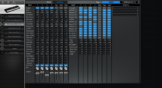 Click to display the Yamaha S90 Performance - Mixer Mode Editor