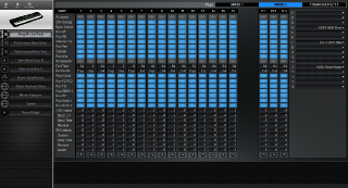 Click to display the Yamaha S90 Song Mix - Mixer 2 Mode Editor