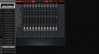 Click to display the Yamaha S90ES Drums - Drums 1 Mode Editor