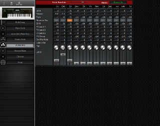 Click to display the Yamaha W7 Drums (Int) Editor